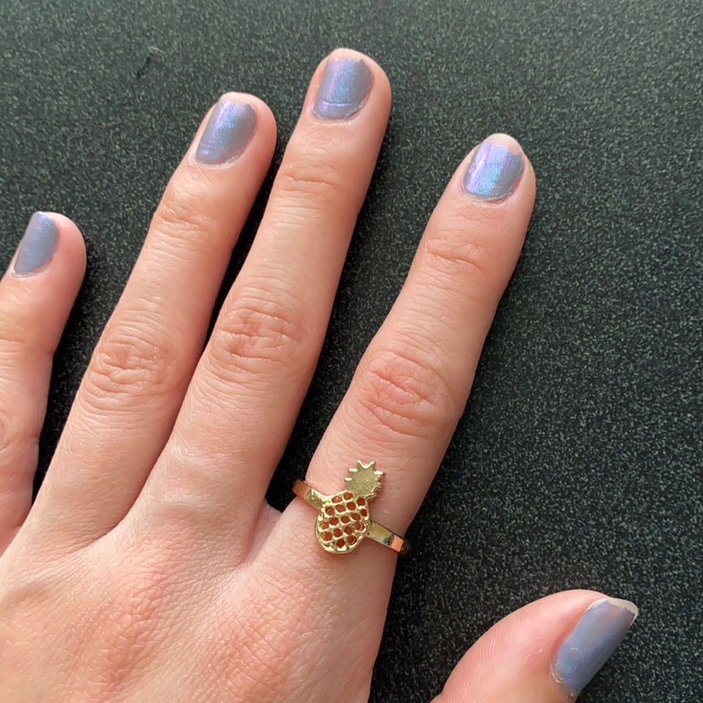 Gold plated pineapple ring